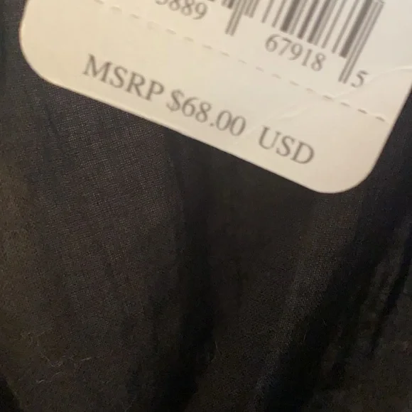 Free People Intimates Bodysuit Black Off Shoulder Long Puff Sleeve Shirt XS NWT - Picture 12 of 14